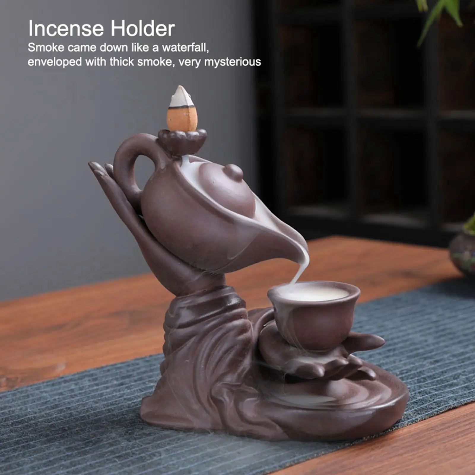 Decorative Craft Waterfall Incense  Waterfall Incense  Innovative Smoke Backflow Incense Holder Table Decoration