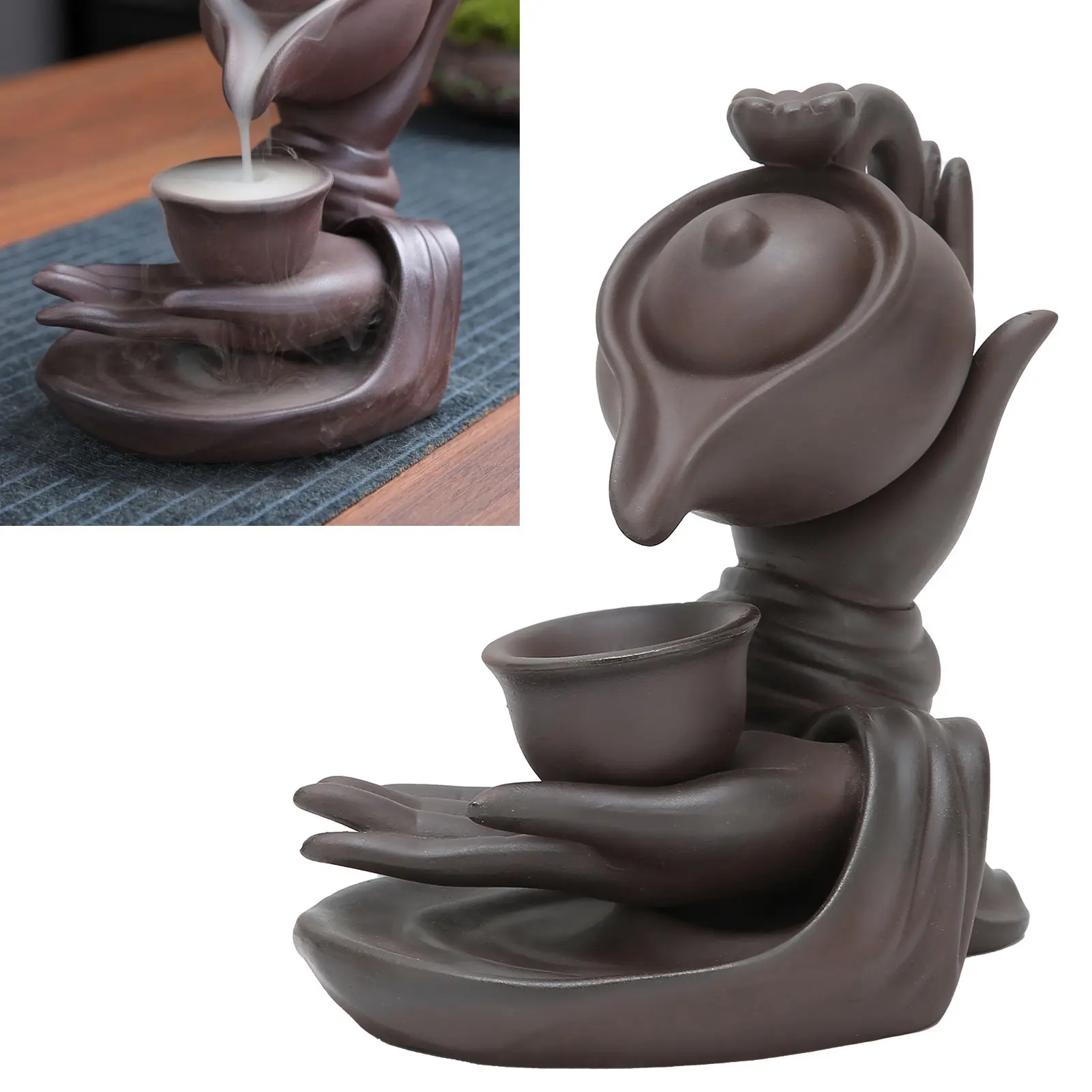 Decorative Craft Waterfall Incense  Waterfall Incense  Innovative Smoke Backflow Incense Holder Table Decoration