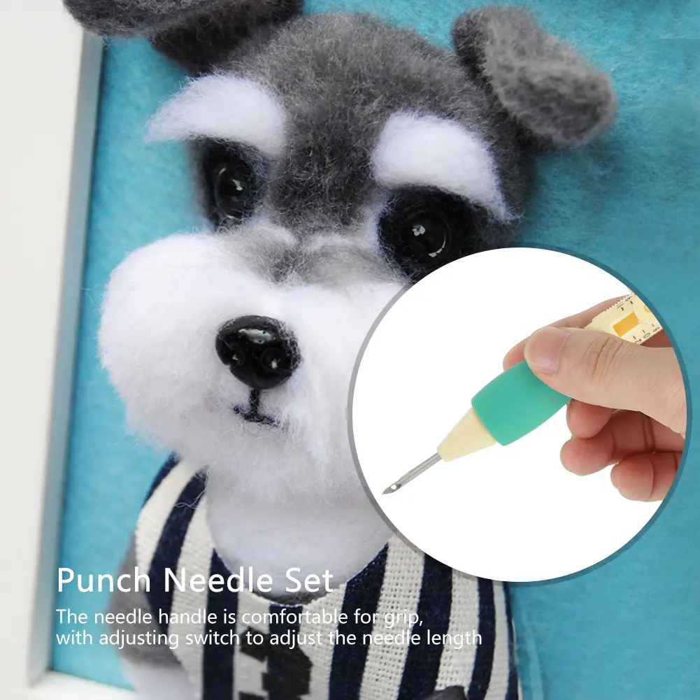 Embroidery Needle Punch with 3 Sizes Needle Pen Kit Tool for  Craft Embroidery Pen Punch Needle Set Embroidery Punch Needle