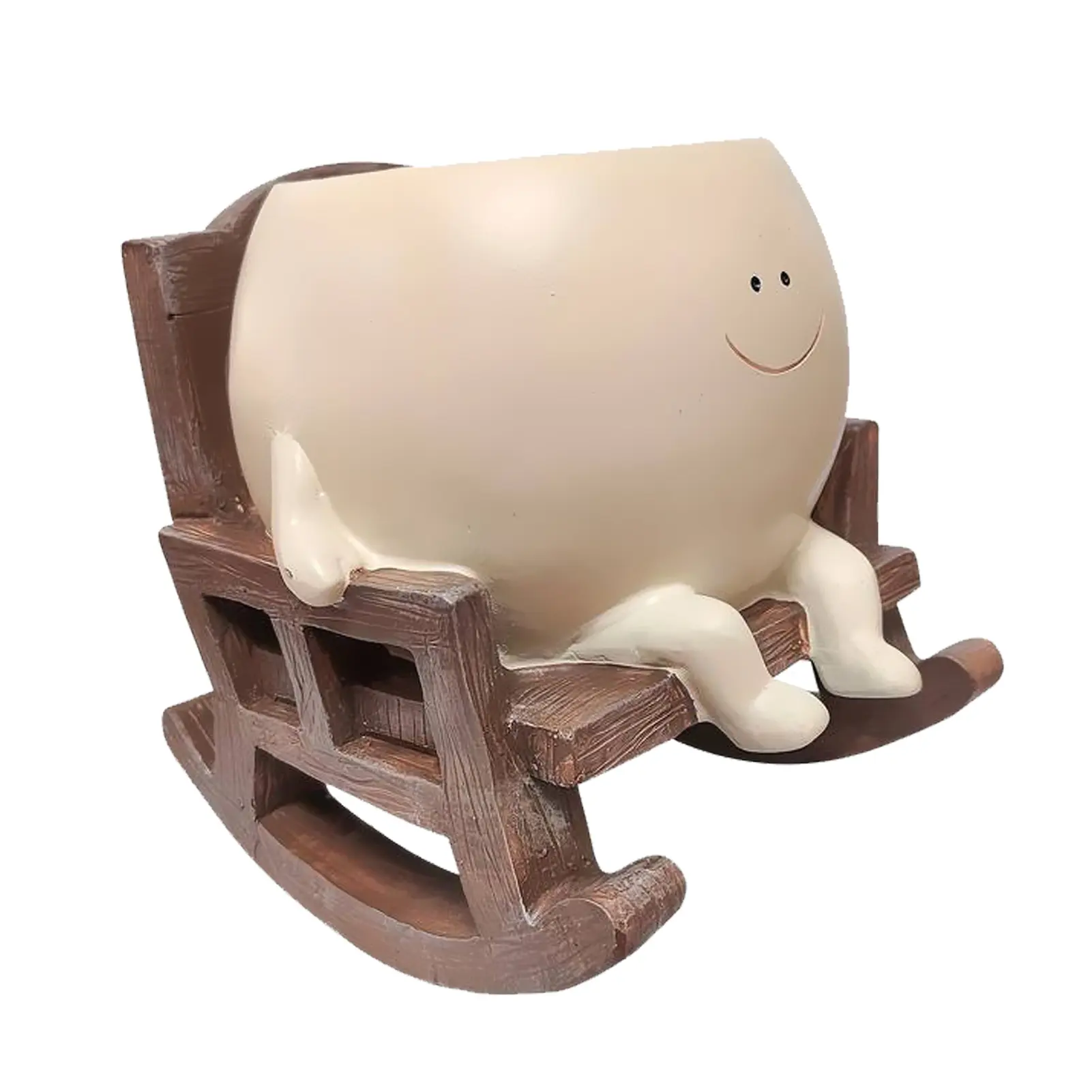 Rocking Chair Flower Pot Resin Patio Decorative Succulent Planter Garden Craft Ornament Resin Rocking Chair Planter