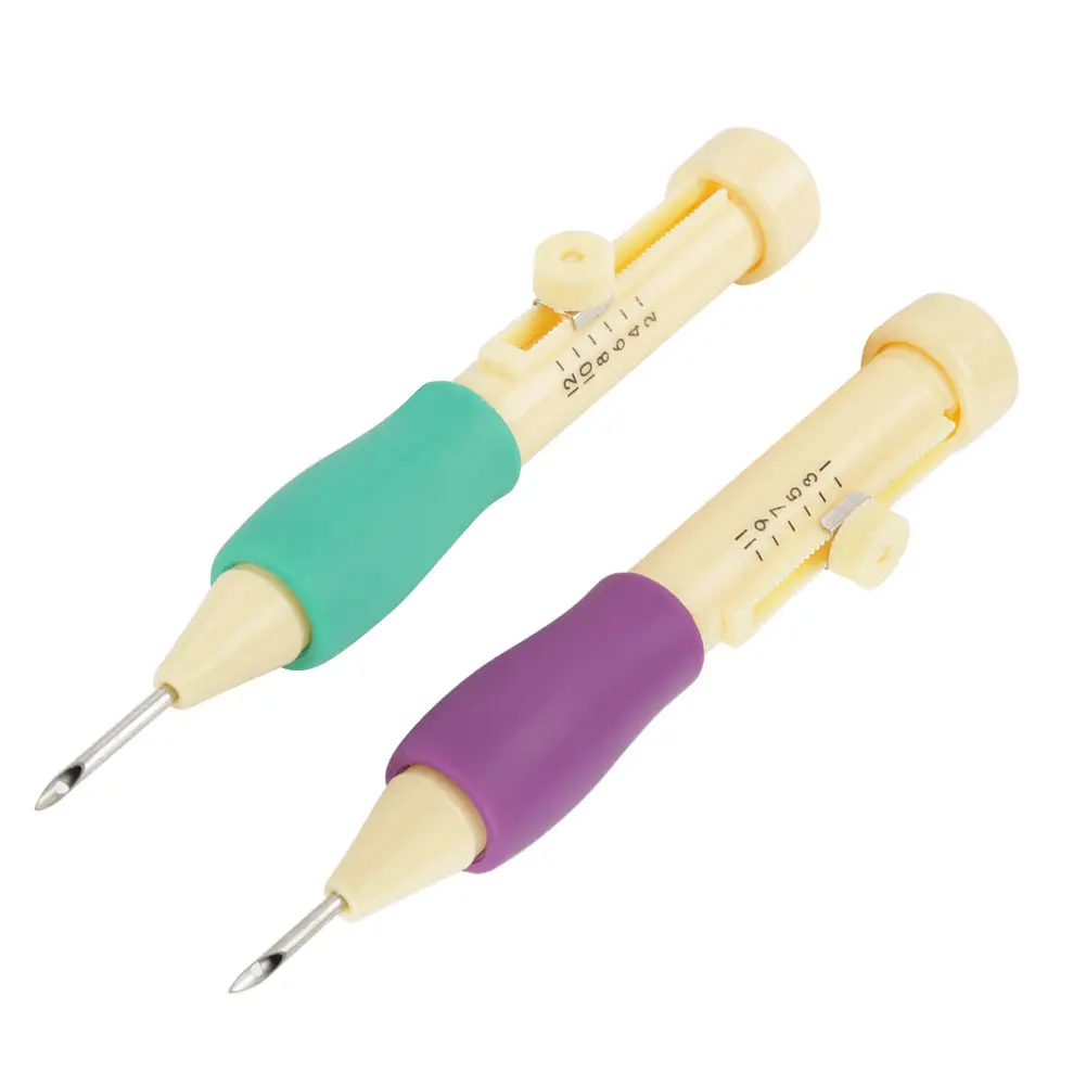 Embroidery Needle Punch with 3 Sizes Needle Pen Kit Tool for  Craft Embroidery Pen Punch Needle Set Embroidery Punch Needle