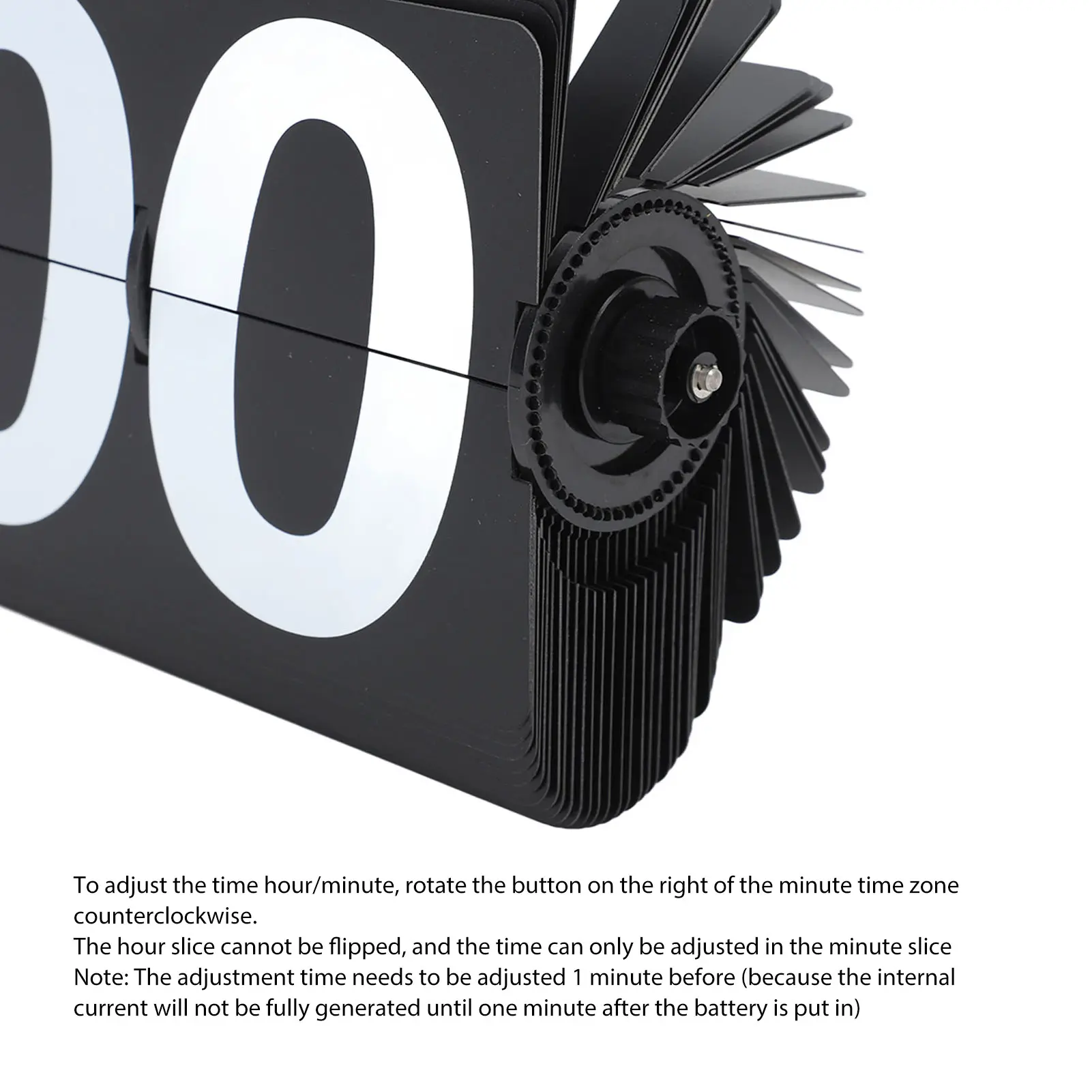 Desktop Mechanical Clock  Clock Stainless Steel and PVC Detachable Cards Minimalist  Battery Powered for Living Room