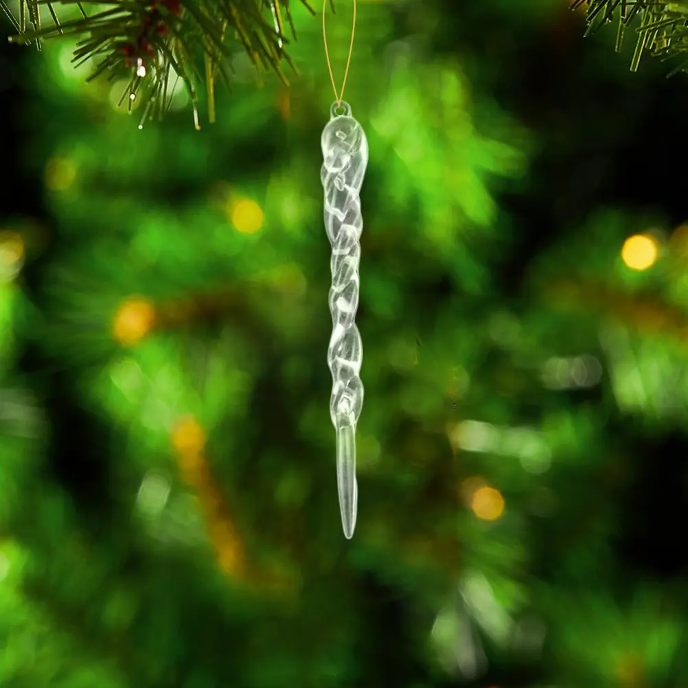 13cm Simulation Icicle Fake Christmas Icicle Christmas Tree Hanging Ornament Simulation Icicle Christmas Hanging Ornament