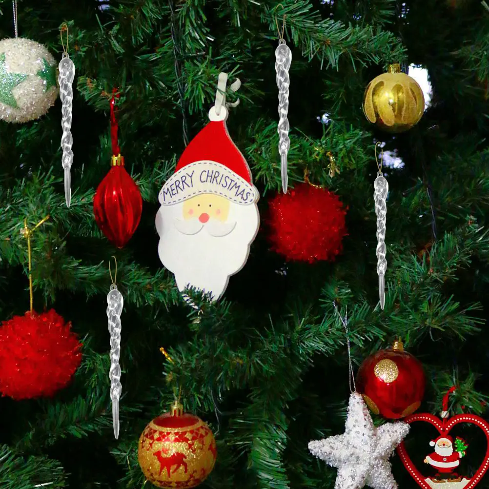 13cm Simulation Icicle Fake Christmas Icicle Christmas Tree Hanging Ornament Simulation Icicle Christmas Hanging Ornament