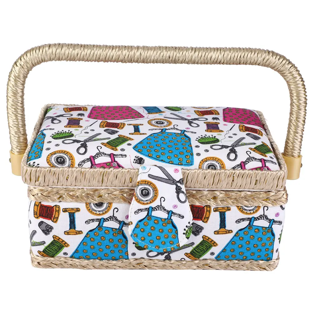 Cloth Sewing Storage Box Household Fabric Craft Handmade Sewing Basket Thread Needle Storage Box Organizer Handmade Sewing Box