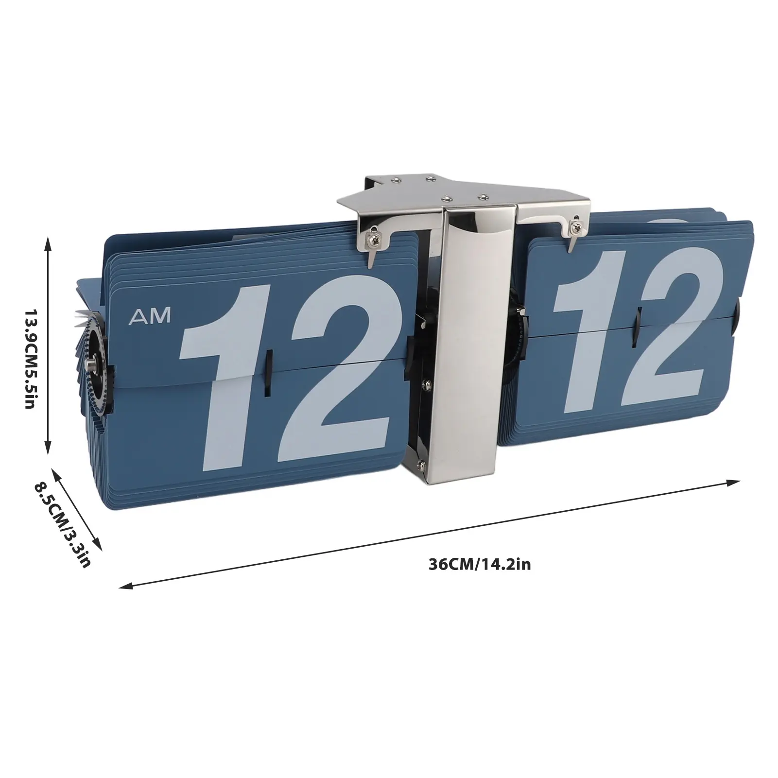 Digital  Down Clock Mechanical Clock 12H Battery Powered Automatic  Down Clock PVC Desktop Standing Retro for Bedroom