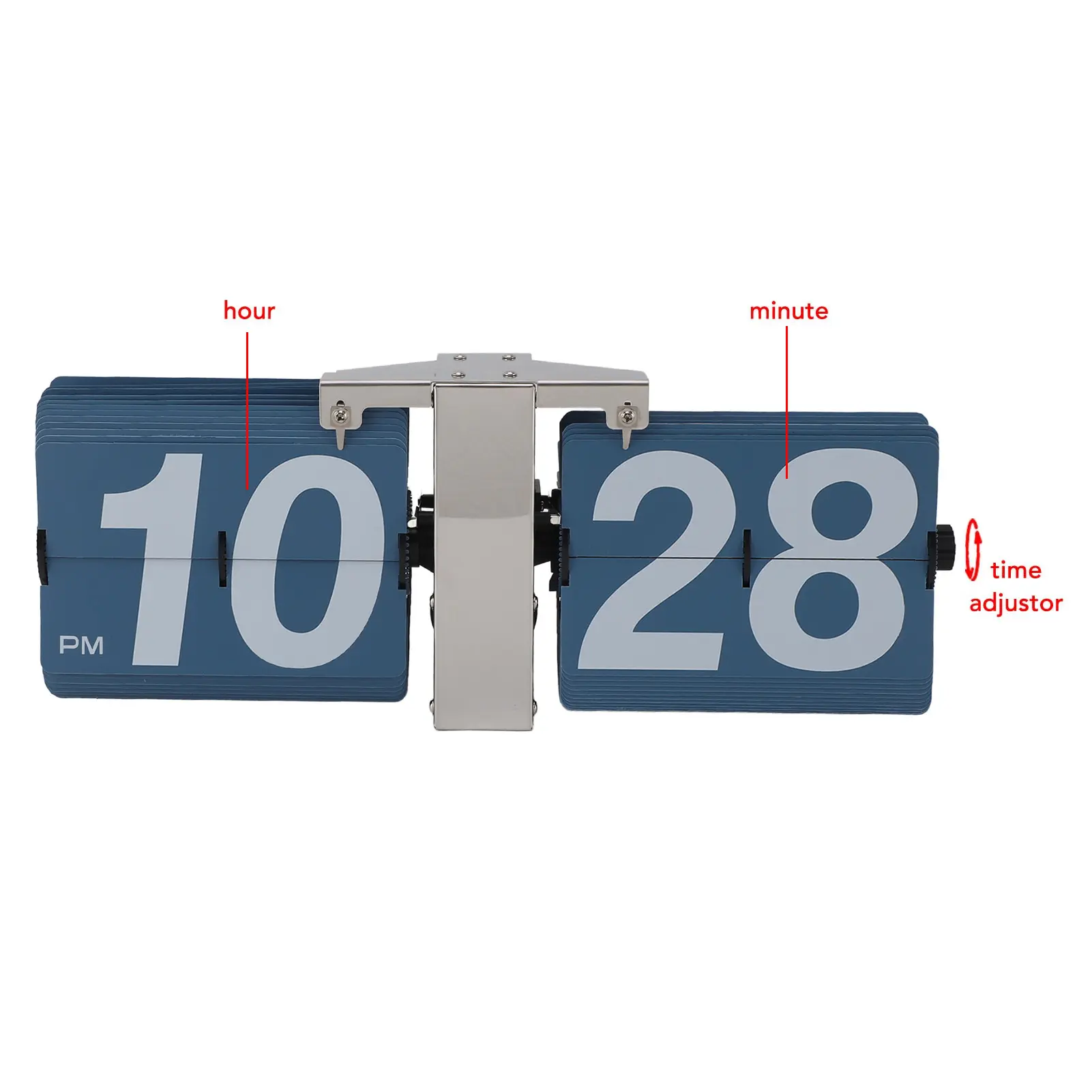 Digital  Down Clock Mechanical Clock 12H Battery Powered Automatic  Down Clock PVC Desktop Standing Retro for Bedroom