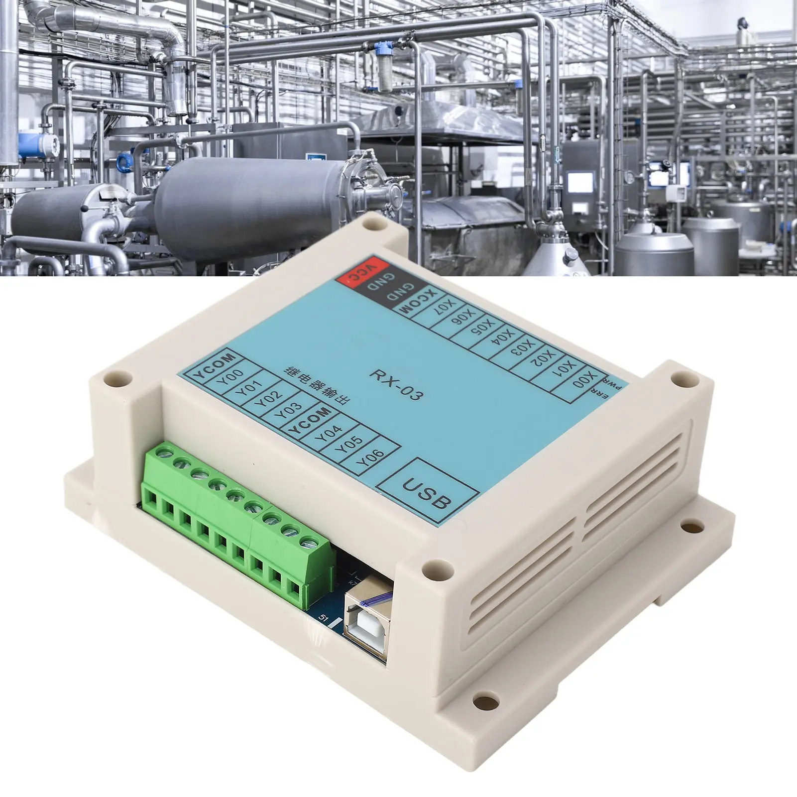 Programmable Logic Controller 8 Input 7 Output Computer Phone Programming Industrial Control Board 12‑24V PLC Programmable PLC