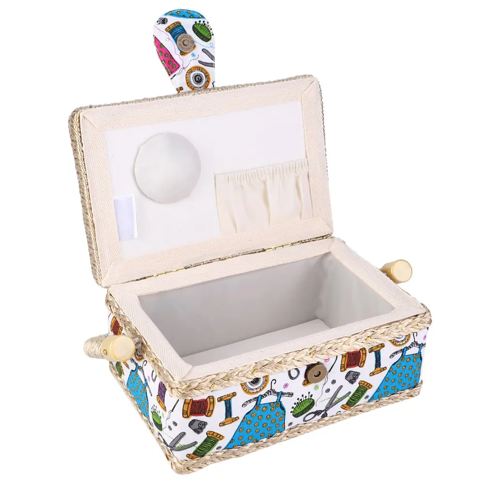 Cloth Sewing Storage Box Household Fabric Craft Handmade Sewing Basket Thread Needle Storage Box Organizer Handmade Sewing Box