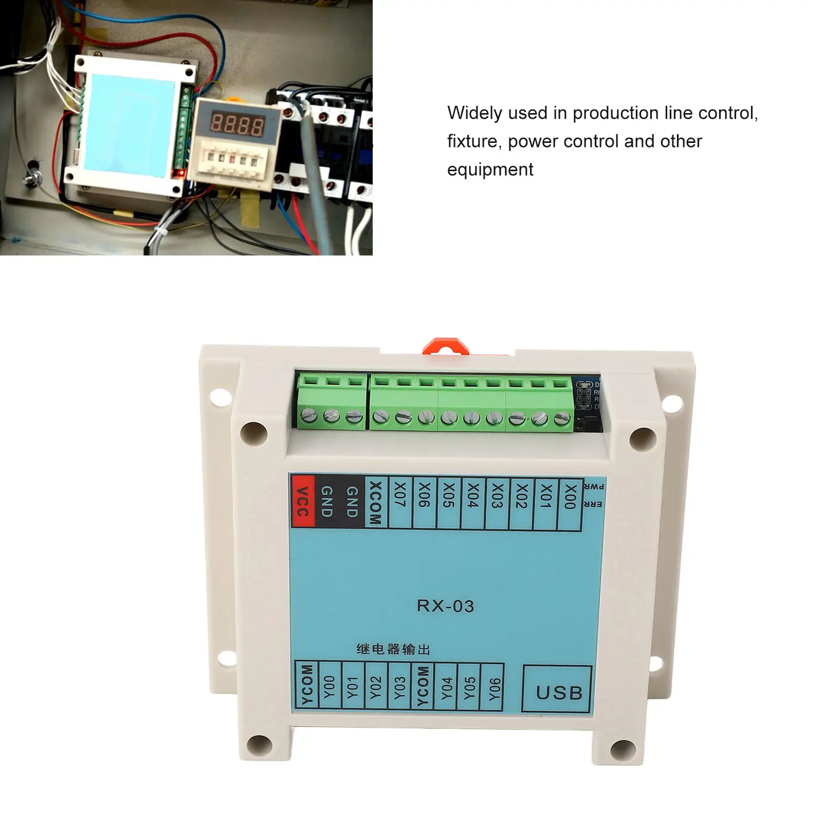 Programmable Logic Controller 8 Input 7 Output Computer Phone Programming Industrial Control Board 12‑24V PLC Programmable PLC