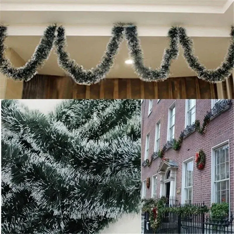 1PC 2M Christmas Eve Decoration Bar Tops Ribbon Garland Christmas Tree Kitchen Ornaments Wedding Party Decoration Prop