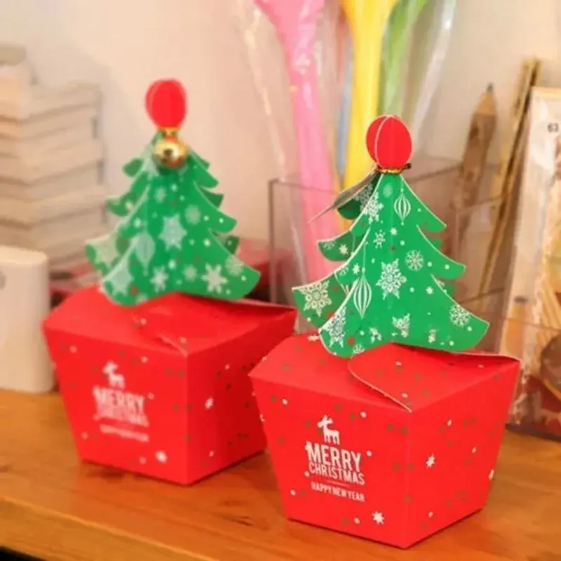 20PCS Christmas Advent Candy Box Santa Paper Gift Box Christmas Tree Christmas Gift Packaging Paper Box