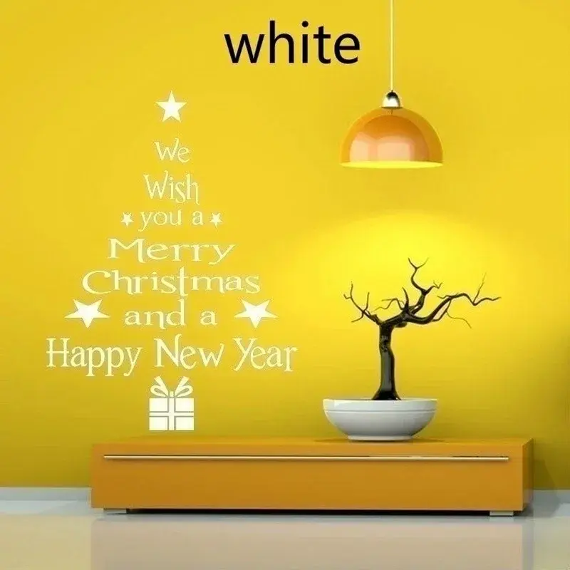 Removable Merry Christmas Tree DIY Wall Stickers Art Vinyl Decal Home Window Decoration