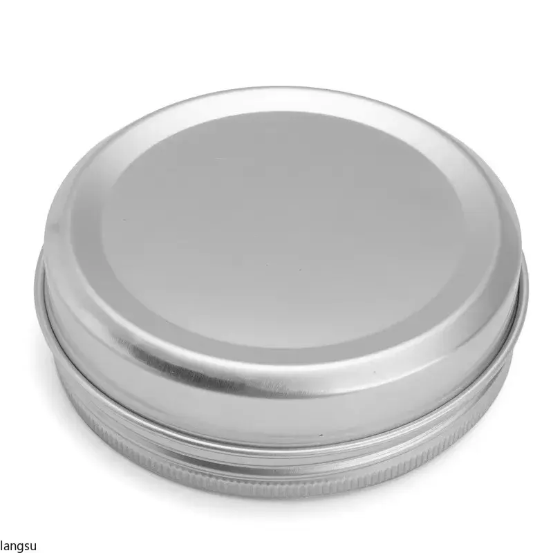 Household 10pcs Steel Round Tin Cans 100g Screw Top Lid Storage Beard Lip Balm Oil Craem Empty Can