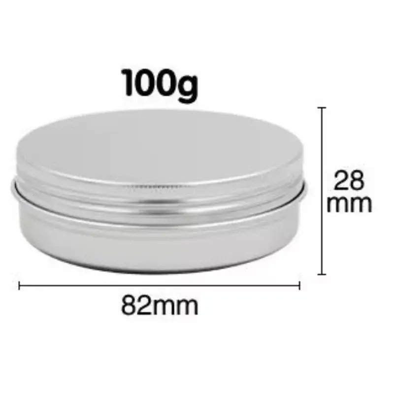 Household 10pcs Steel Round Tin Cans 100g Screw Top Lid Storage Beard Lip Balm Oil Craem Empty Can