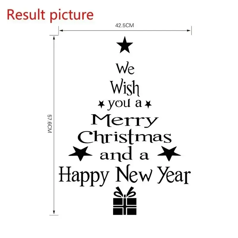 Removable Merry Christmas Tree DIY Wall Stickers Art Vinyl Decal Home Window Decoration