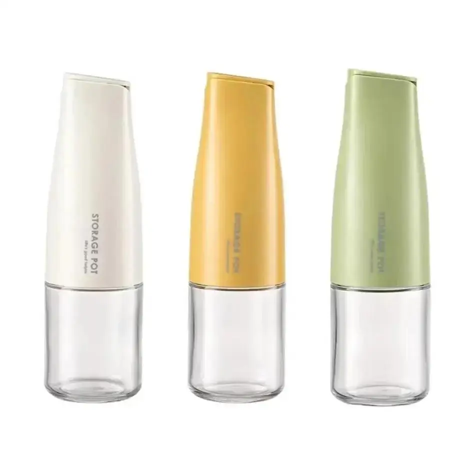 New Useful Seasoning Bottle Suitable Household Kitchen Cooking Spray Seasoning Bottle Open Close Barbecue Press Type Bottle
