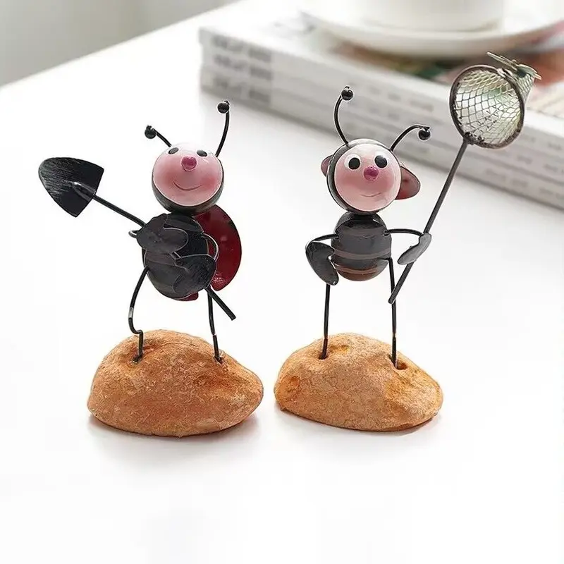 Little Ladybug Creative Department Healing Small Ornaments Living Room Computer Desktop TV Cabinet Modern Home Garden Decoration