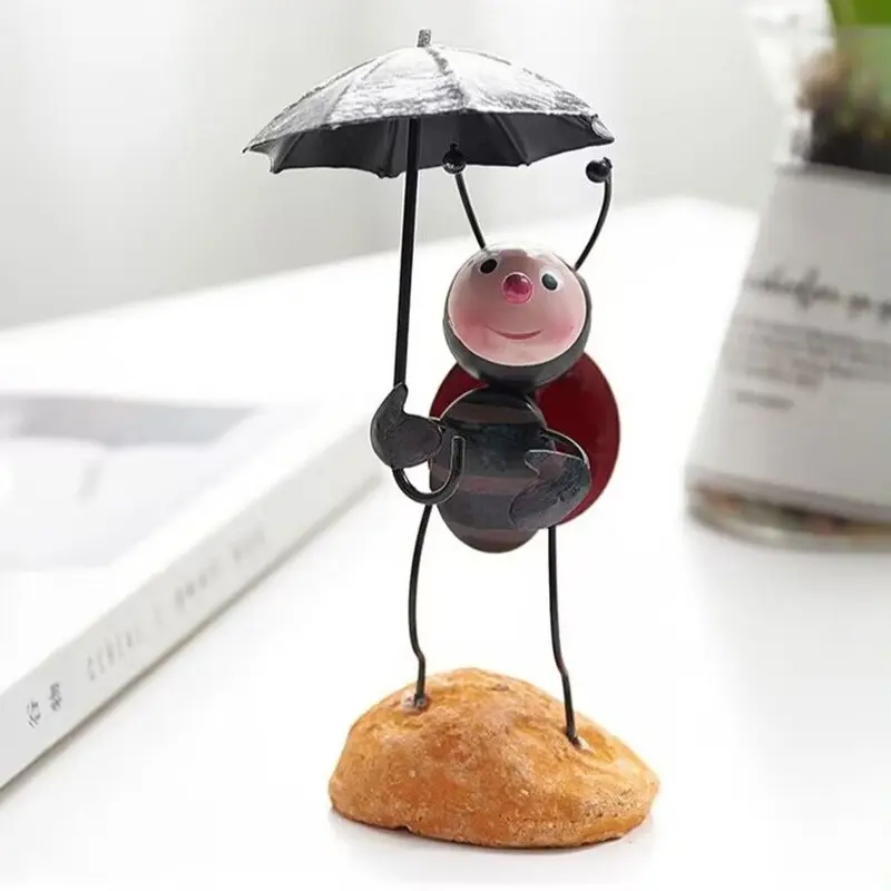 Little Ladybug Creative Department Healing Small Ornaments Living Room Computer Desktop TV Cabinet Modern Home Garden Decoration