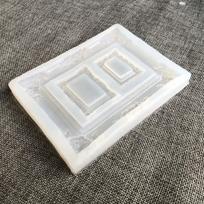 Handmade Creative Frame Set Jewelry Box DIY Crystal Epoxy Resin Mold Silicone Storage Box Mold Jewelry Making Tools Accessories