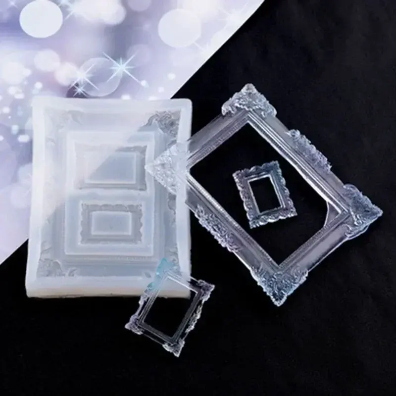 Handmade Creative Frame Set Jewelry Box DIY Crystal Epoxy Resin Mold Silicone Storage Box Mold Jewelry Making Tools Accessories