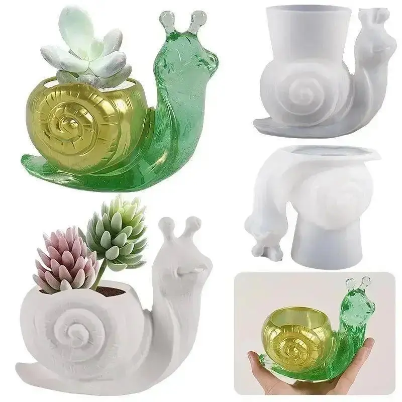 2025 Hot Sale New Lovely Animals Design Crystal Silicone Mold Creative Handmade Diy Snail Shape Mould Resin Plaster Mold