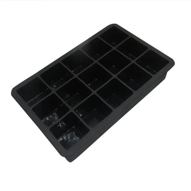 New 15 Grid Silicone Ice Cube Mold Big Square Ice Cube Tray Mold Ice Cube Maker Non-toxic Durable Bar Pub Wine Ice Blocks Maker