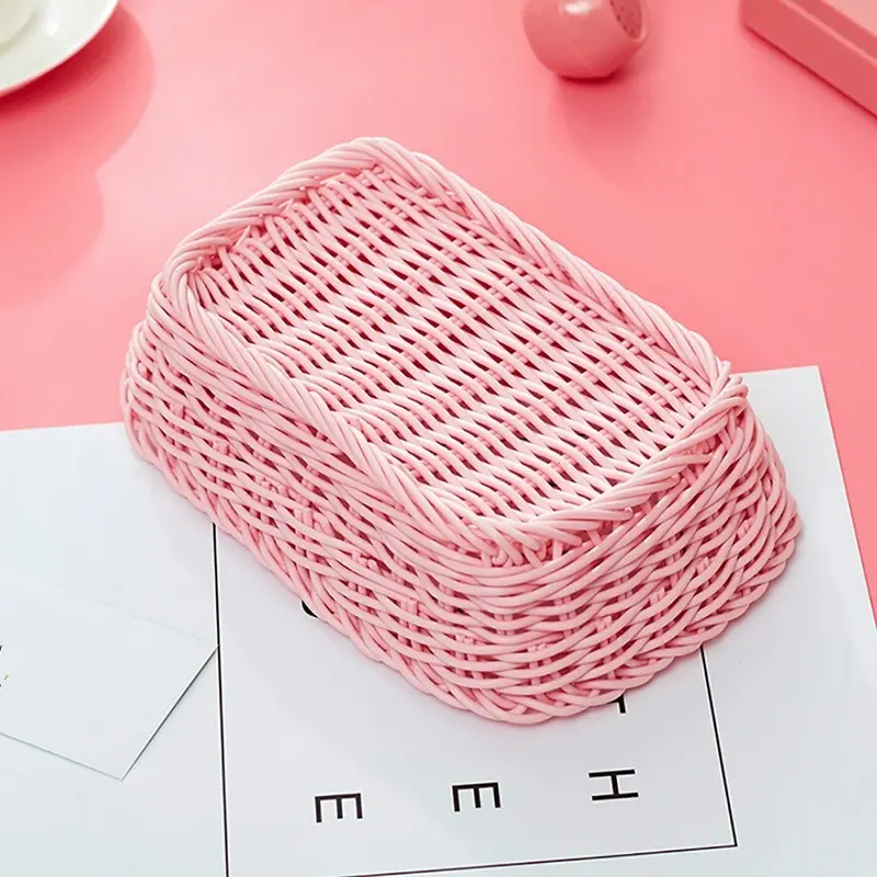 Home Storage Basket Desktop Basket Photo Props for Home Storage Decoration Sweet Color Basket Nordic Storage Fruit Basket