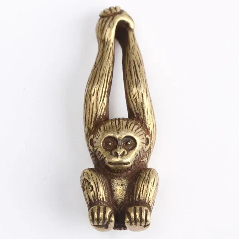 Brass Monkey Figurine Animal Statue Ornament Home Office Desk Decor Brass Monkey Figurine Animal Statue Ornament Home