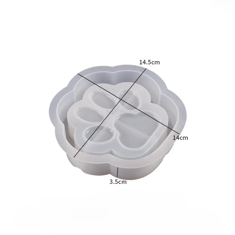 Cat Paw Ashtray Silicone Mold Epoxy Resin Mold for Cigar Concrete Crystal Casting Gypsum Plaster Holder Jewelry Box Storage Mold