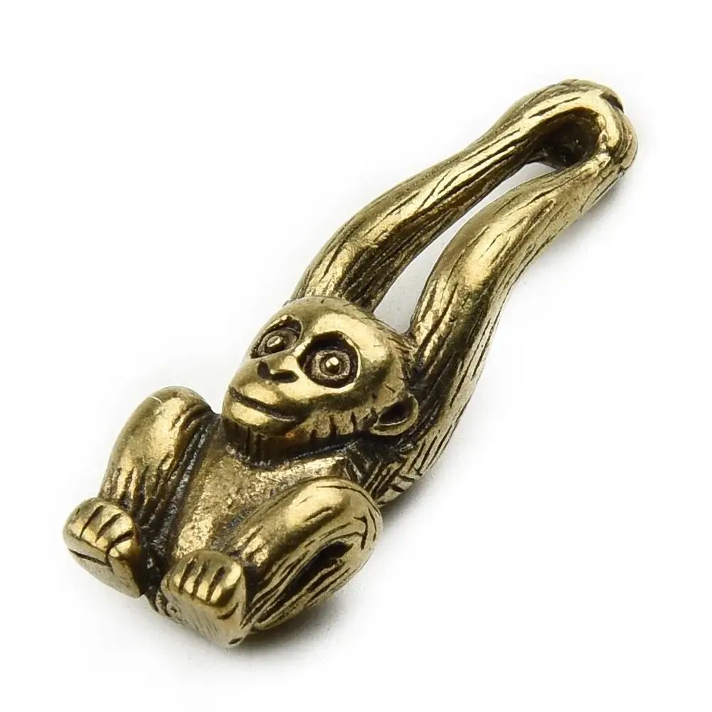 Brass Monkey Figurine Animal Statue Ornament Home Office Desk Decor Brass Monkey Figurine Animal Statue Ornament Home