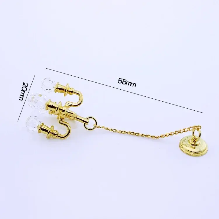 1:12 Scale Fashion Vintage Chandelier Mini Furniture Toy Playing House Miniature Dollhouse Ceiling Lamp Model Doll Accessories