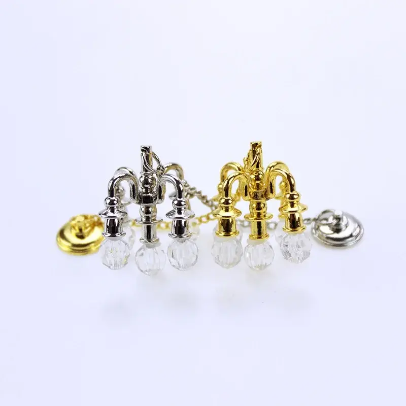 1:12 Scale Fashion Vintage Chandelier Mini Furniture Toy Playing House Miniature Dollhouse Ceiling Lamp Model Doll Accessories