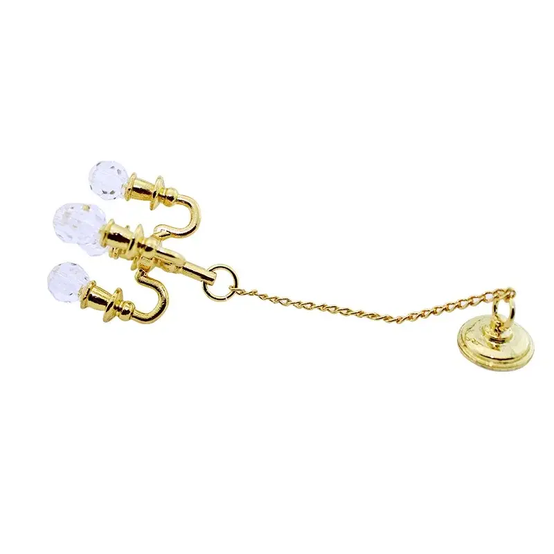 1:12 Scale Fashion Vintage Chandelier Mini Furniture Toy Playing House Miniature Dollhouse Ceiling Lamp Model Doll Accessories