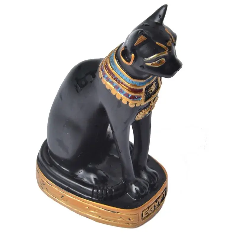 Cat Statue Ornament Egyptian  Figurine  Decoration Vintage  Goddess  Home Garden