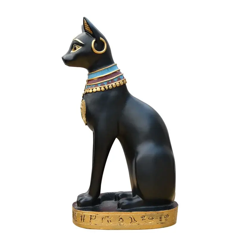 Cat Statue Ornament Egyptian  Figurine  Decoration Vintage  Goddess  Home Garden