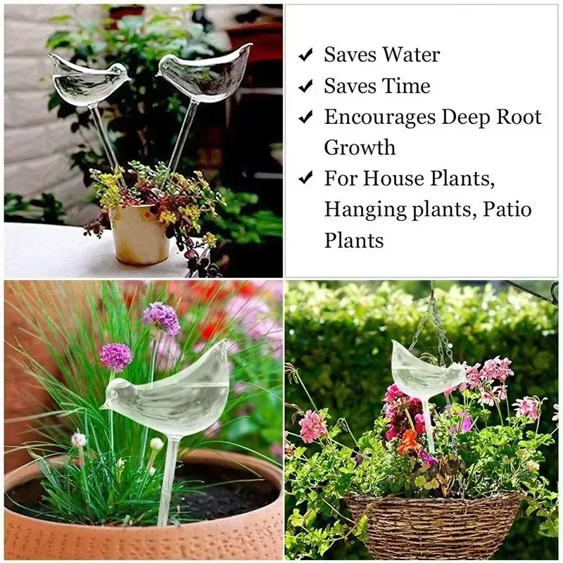 1pc Automatic Watering Flower Plants Indoor Gardening Household Plastic Waterering Cute Animal Shape Auto Drip Irrigation System