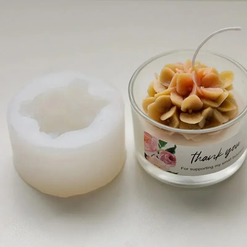 Hydrangea Flower Mold Decoration Plant Soap Molds Flowers Candle Moulds Bouquet Making Clay Silicone Molds