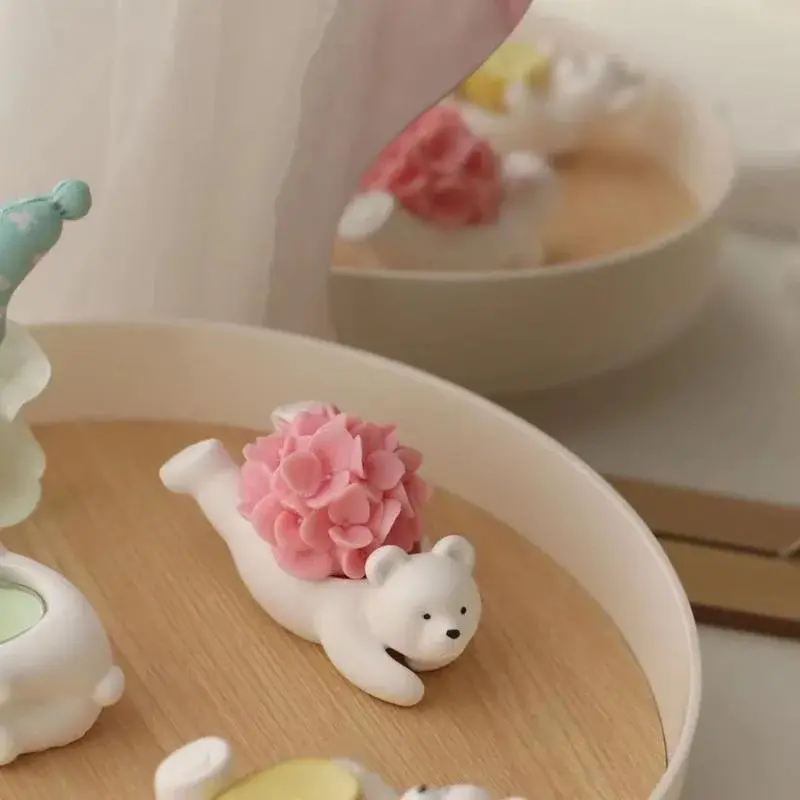 Hydrangea Flower Mold Decoration Plant Soap Molds Flowers Candle Moulds Bouquet Making Clay Silicone Molds