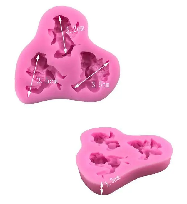 3 Hole Baby Angel Shaped Silicone Mold Cake Decoration Boy Fondant Cookies Tools 3D Silicone Candy Mold