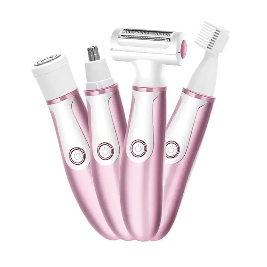 4 in 1 Women Body Hair Removal Women Shaver Underarm Hair Leg Hair Pubic Hair Sensitive Area Hair Razor Trimmer Women Epilator