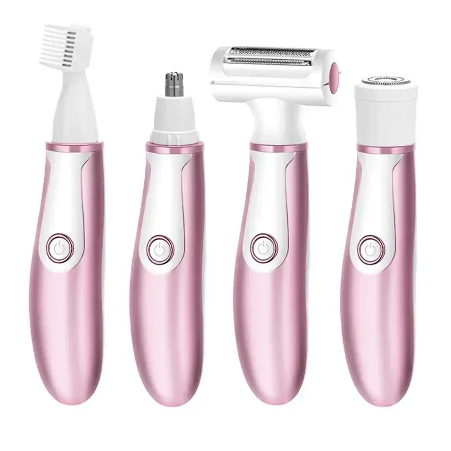 4 in 1 Women Body Hair Removal Women Shaver Underarm Hair Leg Hair Pubic Hair Sensitive Area Hair Razor Trimmer Women Epilator