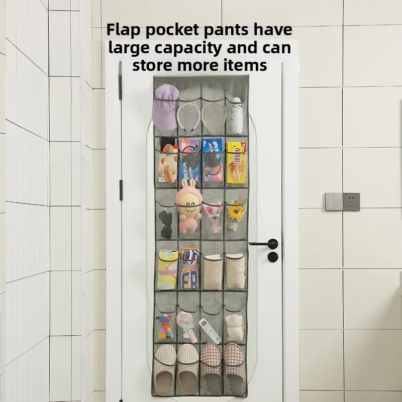 Over The Door Shoe Rack with 24 Large Mesh Pockets Hanging Shoe Organizer for Closet Hanging Shoe Rack Holder Hanger