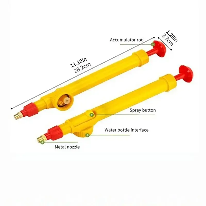 Randomly Select One in Blue and Red Manual High Pressure Air Pump Manual Sprayer Adjustable Drink Bottle Spray Head Nozzle Garde