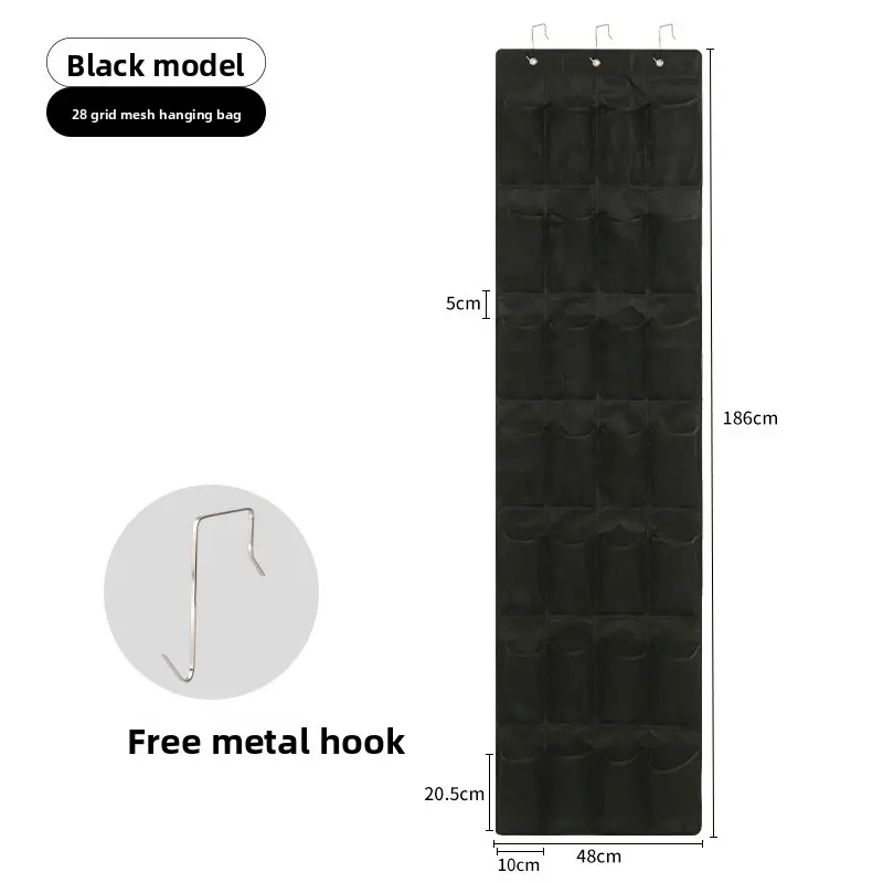 Over The Door Shoe Rack with 24 Large Mesh Pockets Hanging Shoe Organizer for Closet Hanging Shoe Rack Holder Hanger
