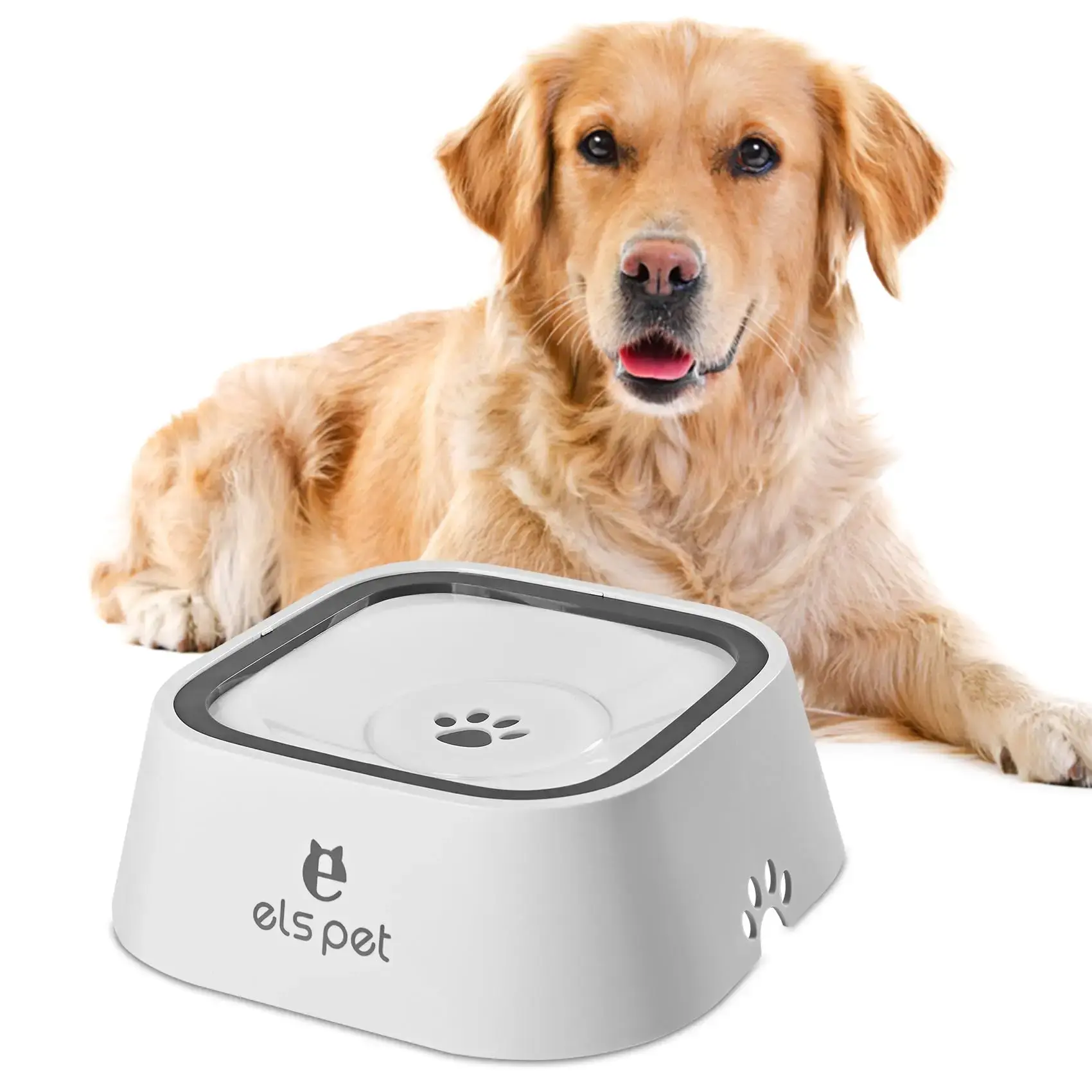 ABS Pet Water Fountain with Floating Plates No Spill Dog Water Bowl Clean Drinking Slow Feeder Anti-splash Pet for Dogs for Pet