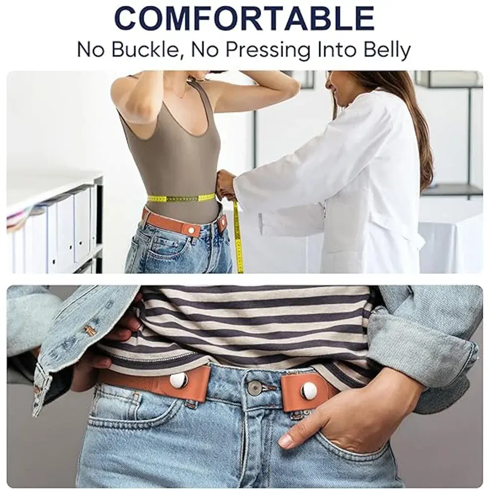 New Adjustable Stretch Elastic Waist Band Invisible Belt Buckle-Free Belts for Women Men Jean Pants Dress No Buckle Easy To Wear