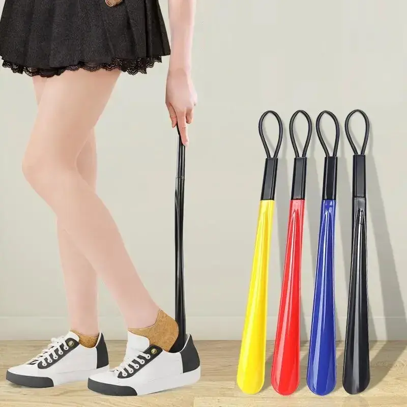 1PC Extra Long Flexible Plastic Shoe Horns Do Not Require Bending Durable Shoe Spoons for Pregnant Women Wearing Shoe Assistants