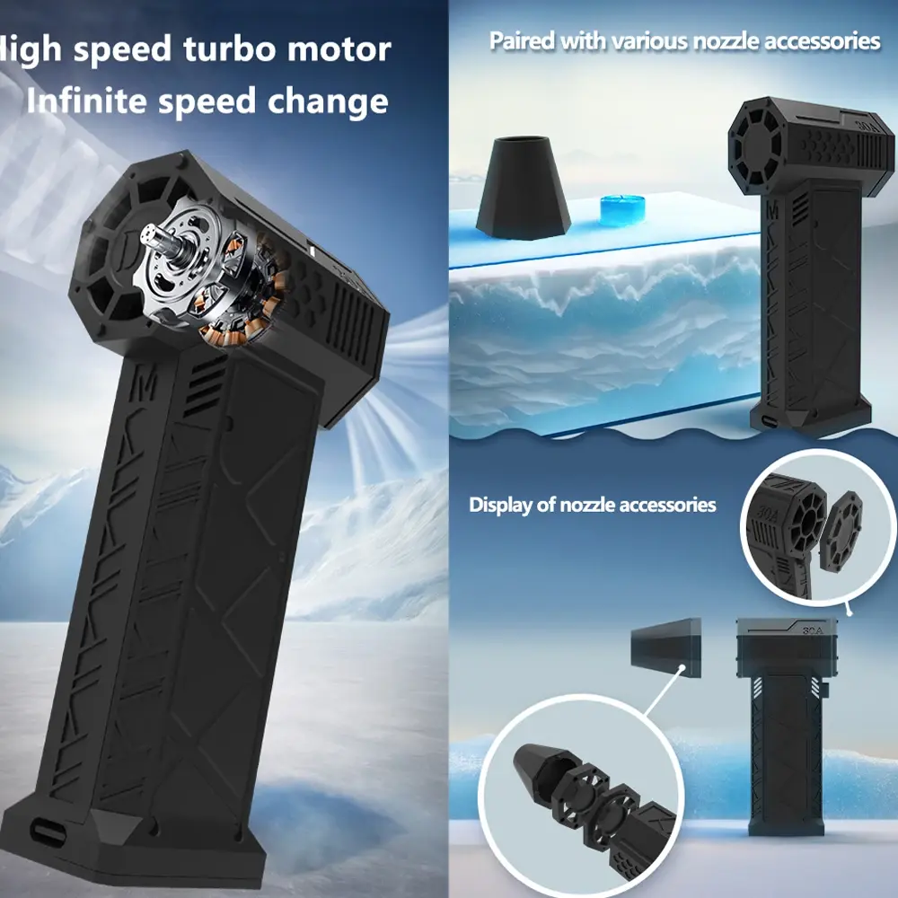 New 1 PC Violent Fan High Speed Turbofan with High Air Volume Brushless Charging Handheld Outdoor Car Fan