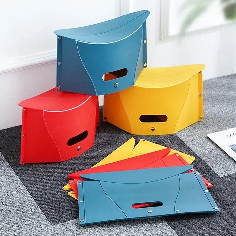 Lightweight Plastic Portable Folding Stool Outdoor Chairs Portable Stool for Camping Storage Stool Storage Stool Folding Chair